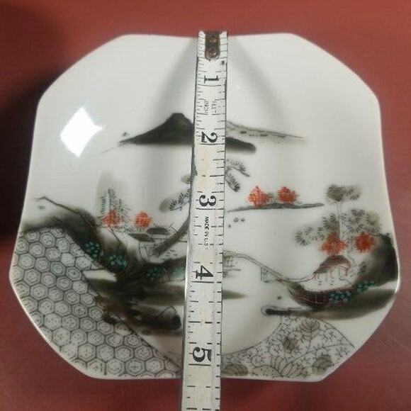 Japanese Art Pottery Collector Vintage 5" Bowl / Plates Hand Painted Lot of 2 - Picture 15 of 15